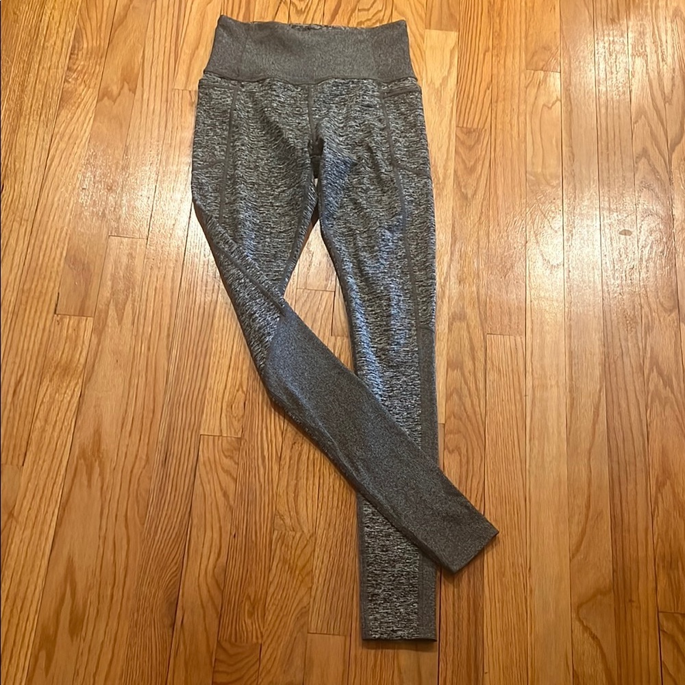 Gray High-Waisted Leggings-Athleta